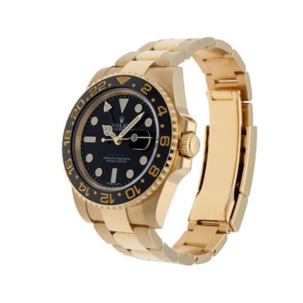 Rolex Gmt Master Ii 116718ln Gold Watch Black Dial Oyster Replica44 1