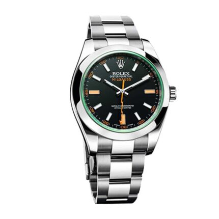 Rolex Milgauss Black Dial Green Crystal M116400gv 0001 1