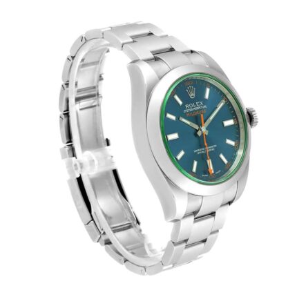 Rolex Milgauss Blue Dial Green Crystal 1