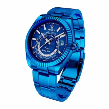 Rolex Sky Dweller World Timer Blue Dlc Stainless Steel 326934 1