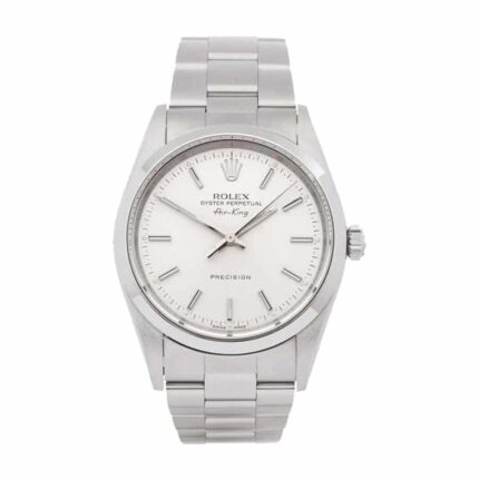 Rolex Stainless Steel Air King White Dial 14000 Oyster Replica 1