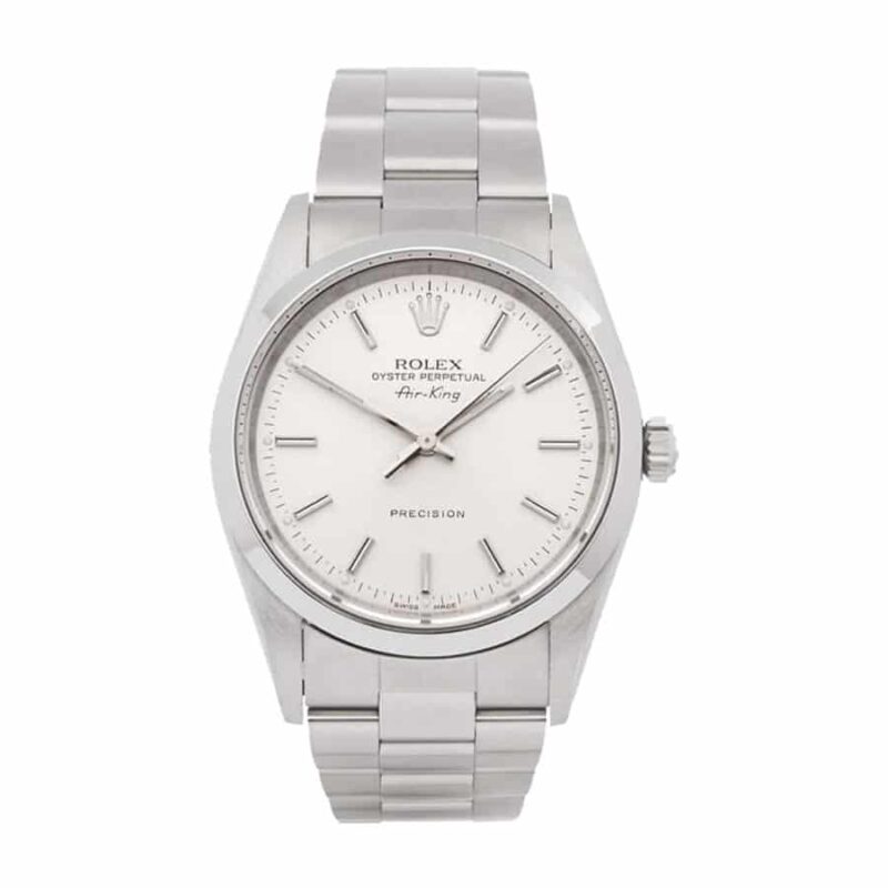 Rolex Stainless Steel Air King White Dial 14000 Oyster Replica 1