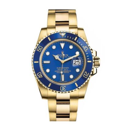 Rolex Submariner Blue Dial Gold 116618lb Replica 1