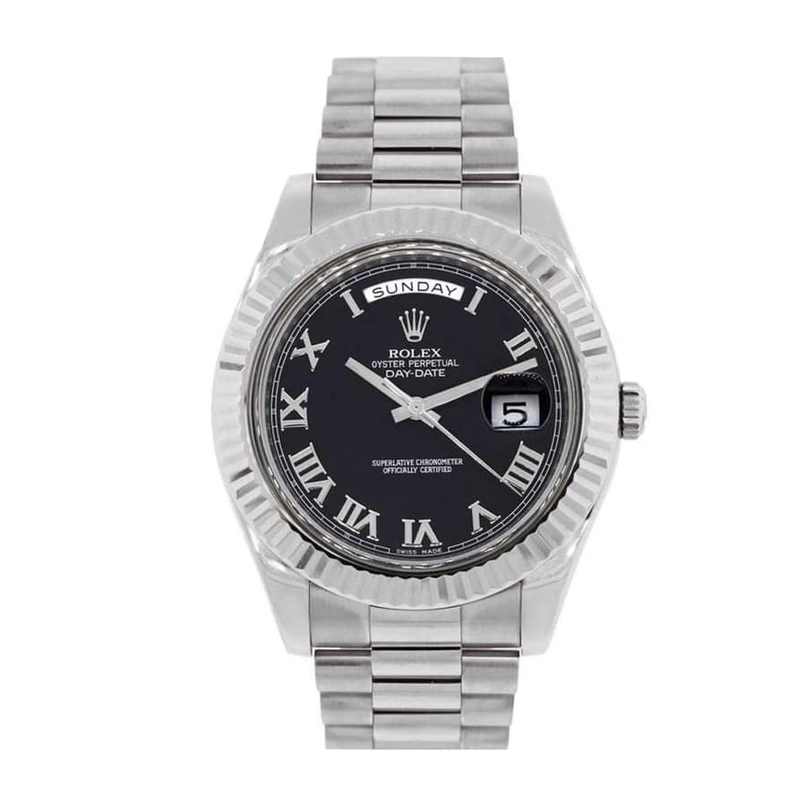 rolex-white-gold-day-date-ii-presidential-black-roman-dial-218239-replica-1 Rolex White Gold Day Date Ii Presidential Black Roman Dial 218239 Replica 1