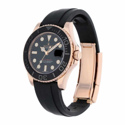 Rolex Yacht Master 40 116695sats Rose Gold Automatic Rubber Black Dial Replica 1