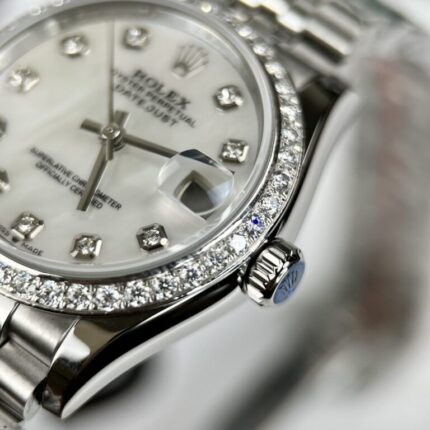 Dong Ho Nu Rolex DateJust Rep 11 Dinh Da Mat Xa Cu 1 768x768 1