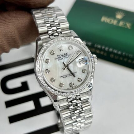 Dong Ho Nu Rolex DateJust Rep 11 Dinh Da Mat Xa Cu 5 768x768 1