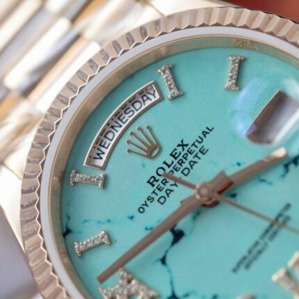 Dong Ho Rolex Che Tac Day Date 128238 Mat So Turquoise Boc Vang That 36mm 6 768x768 1