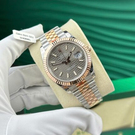 Dong Ho Rolex DateJust 126331 Boc Vang That Mat Xam Gap Nep Nha May GM V5 41mm 2 768x768 1