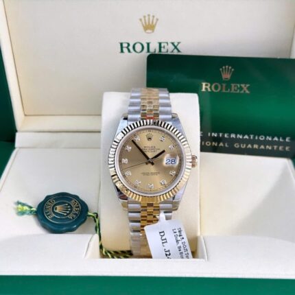 Dong Ho Rolex DateJust Boc Vang Mat Vang Champagne GM Factory Ver 5 41mm 9 768x768 1