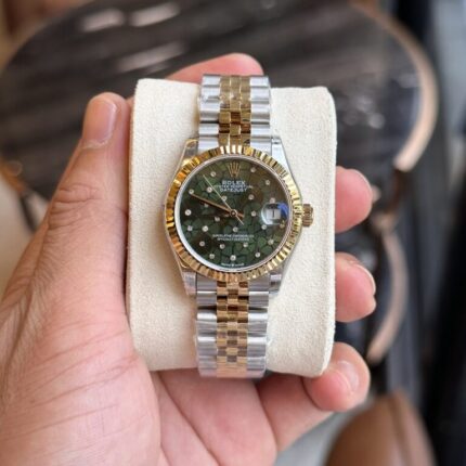 Dong Ho Rolex DateJust Demi Gold Mat So Cay La Xanh 31mm 7 768x768 1