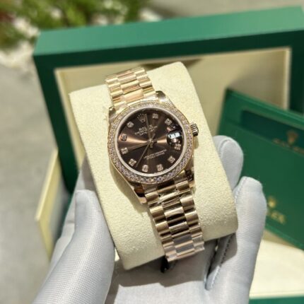 Dong Ho Rolex DateJust Fake Mat Chocolate Day Oyster BP Factory 31mm 2 768x768 1