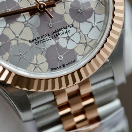 Dong Ho Rolex DateJust Replica 11 Nu Mat So Bong Hoa Xuong THB 31mm 6 768x768 1