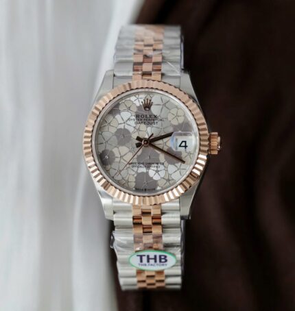 Dong Ho Rolex DateJust Replica 11 Nu Mat So Bong Hoa Xuong THB 31mm 9 768x810 1