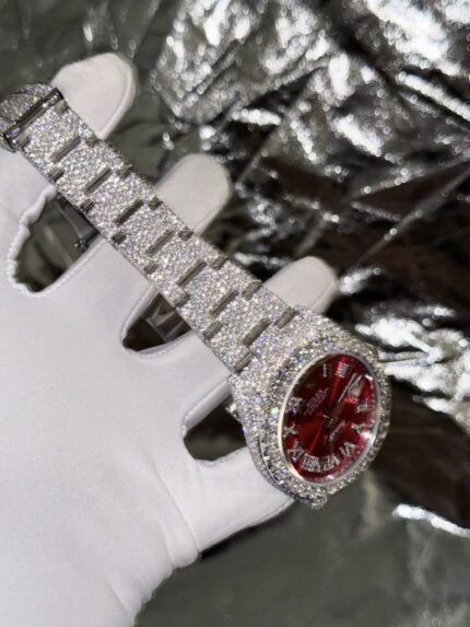 Dong Ho Rolex DateJust Supreme Dinh Full Kim Cuong Moissanite Mat Do 41mm 7 768x1024 1