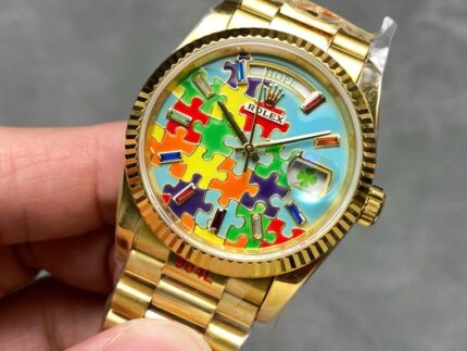 Dong Ho Rolex Day Date 128238 Che Tac Mat So Puzzle Emoji Jigsaw Motif 36mm 8 768x576 1