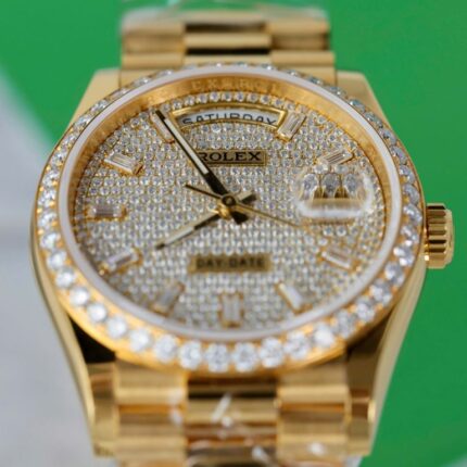 Dong Ho Rolex Day Date Boc Vang 18K Do Kim Cuong Moissanite Che Tac Xuong GM 36mm 8 768x768 1