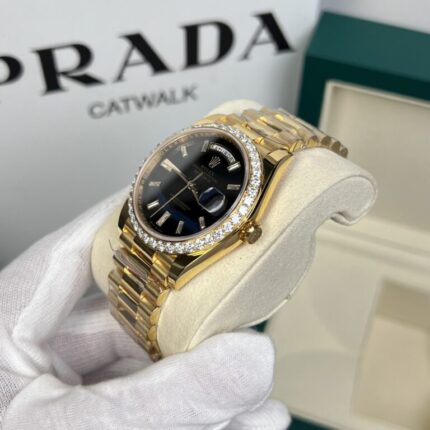 Dong Ho Rolex Day Date Boc Vang 18K Mat So Den GM V2 4 768x768 1