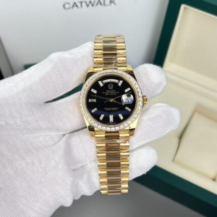 Dong Ho Rolex Day Date Boc Vang 18K Mat So Den GM V2 7 768x768 1
