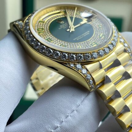 Dong Ho Rolex Day Date Che Tac Boc Vang Dinh Kim Cuong Moissanite Trong Luong 173 Gram 40mm 7 768x768 1