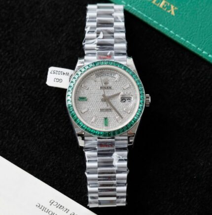 Dong Ho Rolex Day Date Nam Che Tac Dinh Moissanite Sapphire Baguette 40mm 3 768x779 1