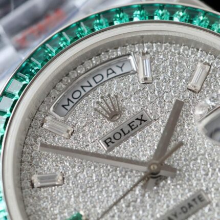 Dong Ho Rolex Day Date Nam Che Tac Dinh Moissanite Sapphire Baguette 40mm 5 768x768 1