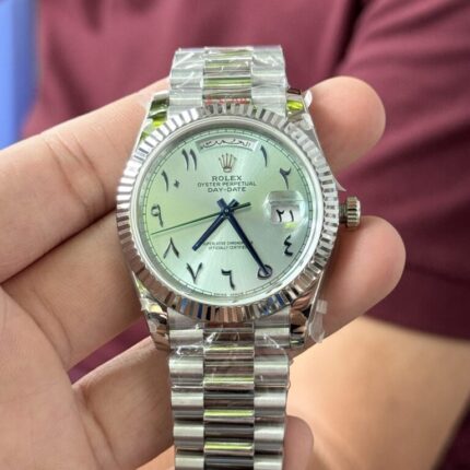 Dong Ho Rolex Day Date Replica 11 Mat So Xanh Bang Coc A Rap GM V2 40mm 3 768x768 1
