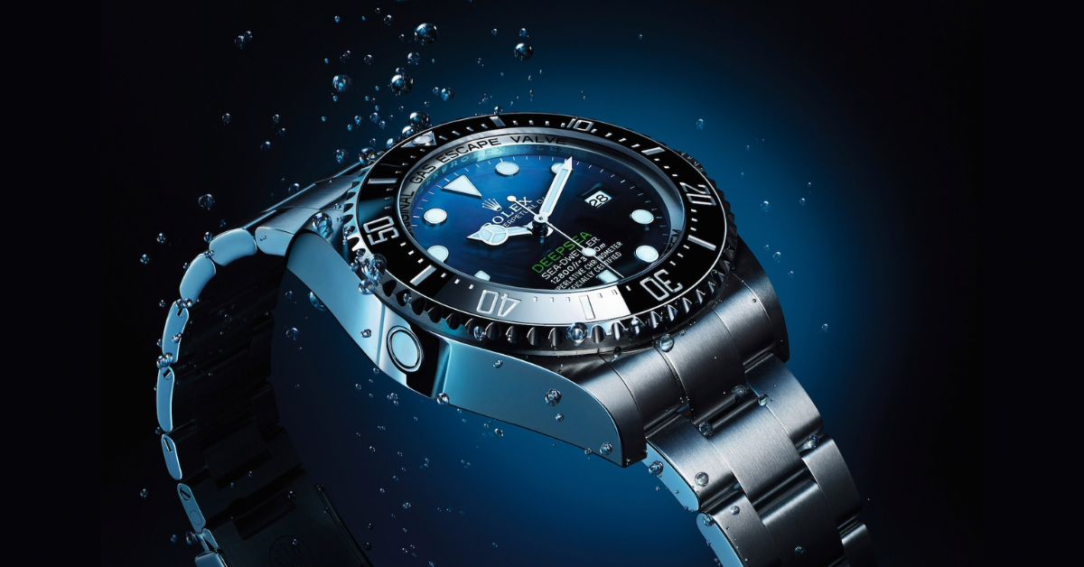 Image Of A Rolex Watch In Water