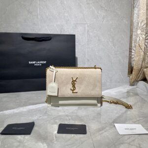 Saint Laurent Sunset Shoulder Bag ‘Sea Salt’